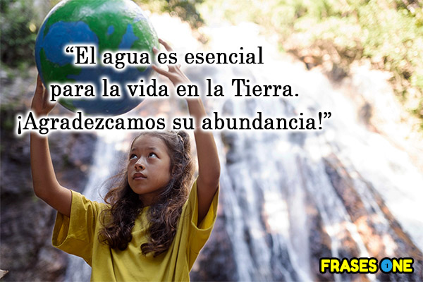 El agua es esencial para la vida en la Tierra. ¡Agradezcamos su abundancia!