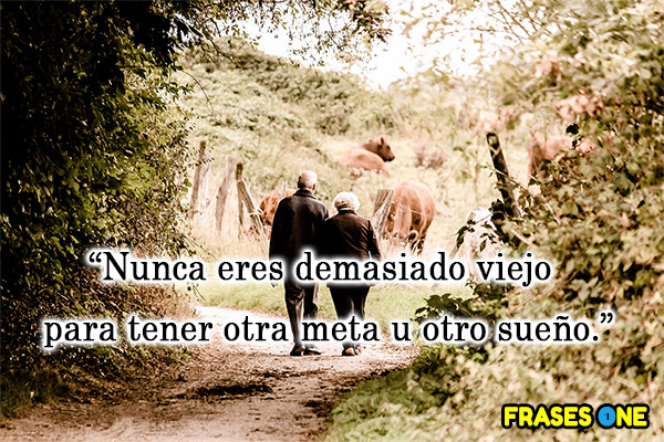 Nunca eres demasiado viejo para tener otra meta u otro sueño.